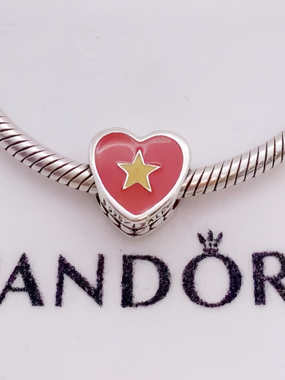 Pandora Vietnam Flag Exclusive Heart Charm Bead